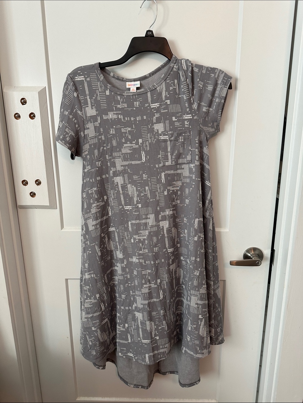 LuLaRoe Gray Geometric Swing Dress